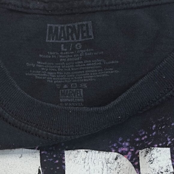 Marvel Graphic Short Sleeve 100% Cotton Crew Neck Tee Shirt Black- Size Large - Picture 6 of 6